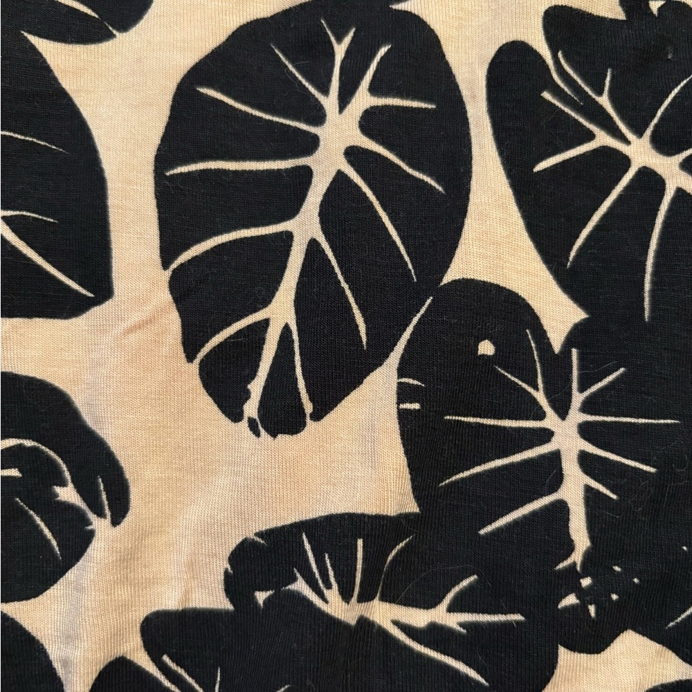 Kate Quinn Tan and Black Leaf Print One-Piece Bodysuit - 12-18m - Picture 4 of 4